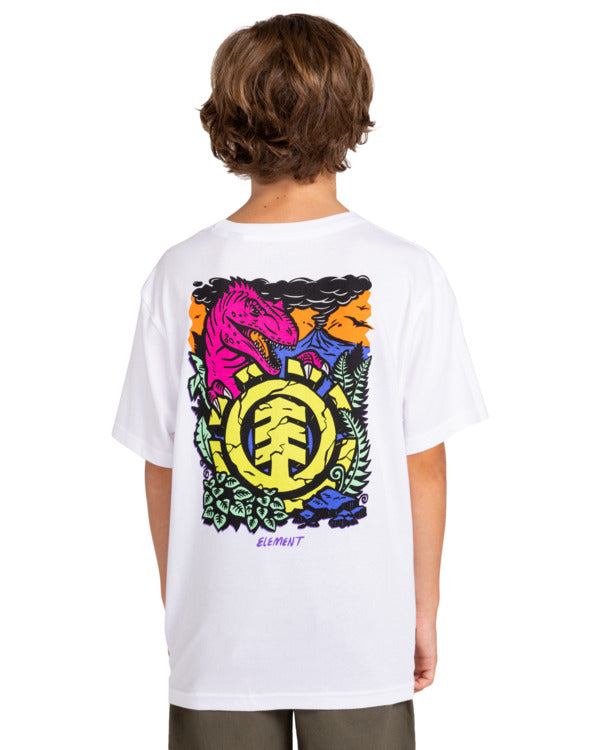 ELEMENT - JURASSIC SS YOUTH TEE - OPTIC WHITE