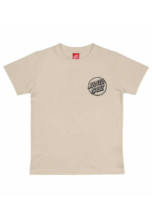 SANTA CRUZ - STAMPED OPUS CAMO YOUTH TEE - CHALK