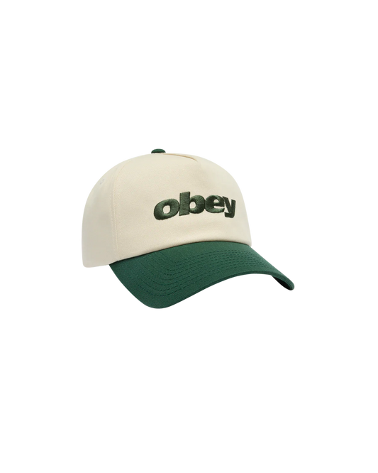 OBEY - DELTA 5 PANEL SNAPBACK - SPRUCE MULTI