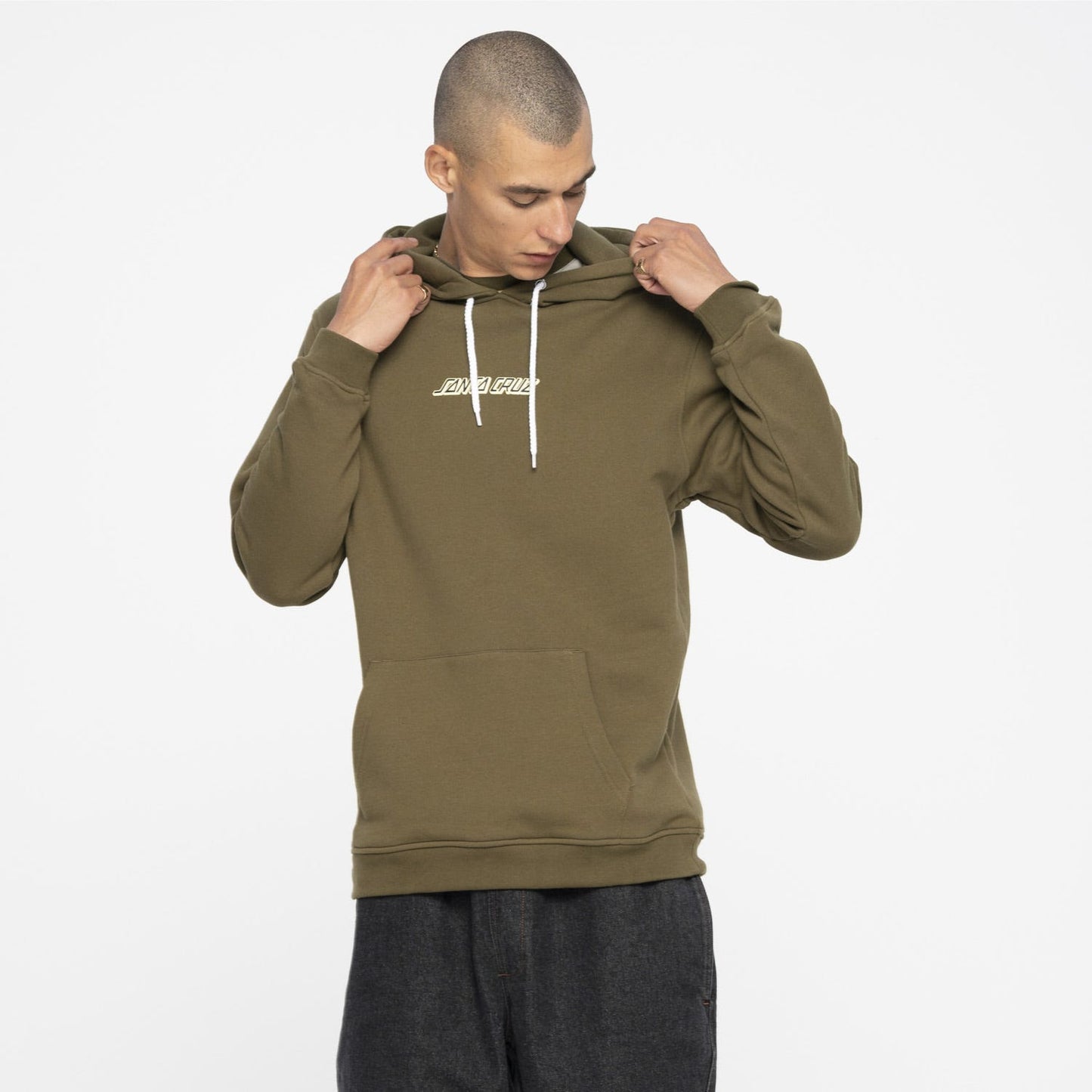 SANTA CRUZ - COSMIC BONE HAND HOOD - UNIFORM GREEN