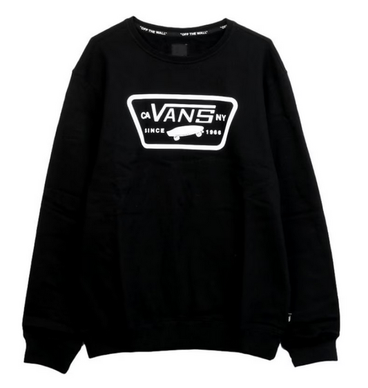 VANS - FULL PATCH CREWNECK - BLACK