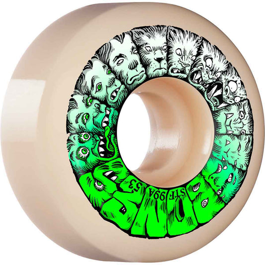 BONES - WEIRD WOLF V5 SIDECUT STREET TECH FORMULA - 99A DURO - GREEN