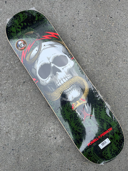 POWELL-PERALTA - SKULL AND SNAKE - BLACK/GREEN - 8.25