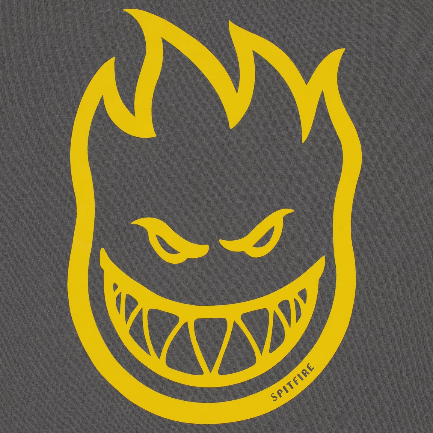 SPITFIRE - BIGHEAD SS TEE - CHARCOAL/YELLOW