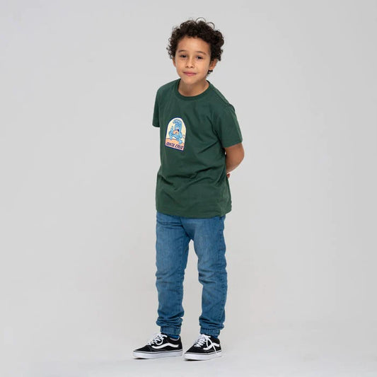 SANTA CRUZ - BEACH BUM HAND YOUTH TEE - CEDAR
