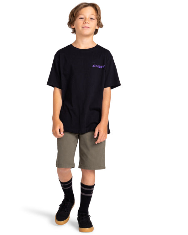 ELEMENT - JURASSIC SS YOUTH TEE - FLINT BLACK