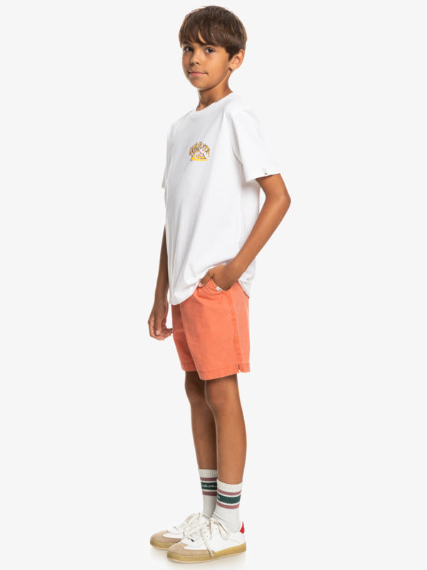 QUIKSILVER - TAXER BOYS SHORT - MECCA ORANGE