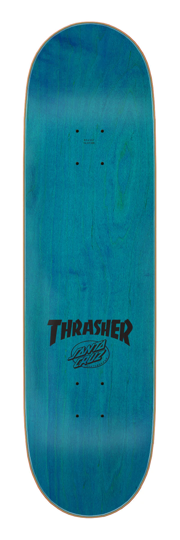 SANTA CRUZ x THRASHER - SCREAMING FLAME - BLACK - 8.5