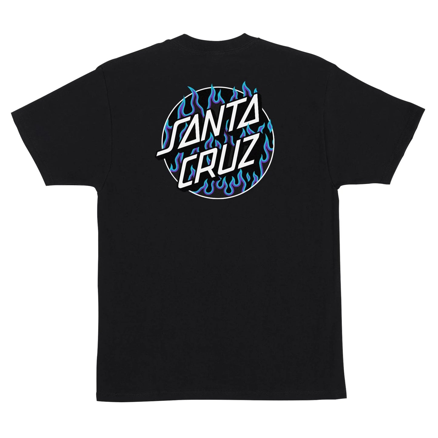 SANTA CRUZ x THRASHER - THRASHER FLAME DOT TEE - BLACK