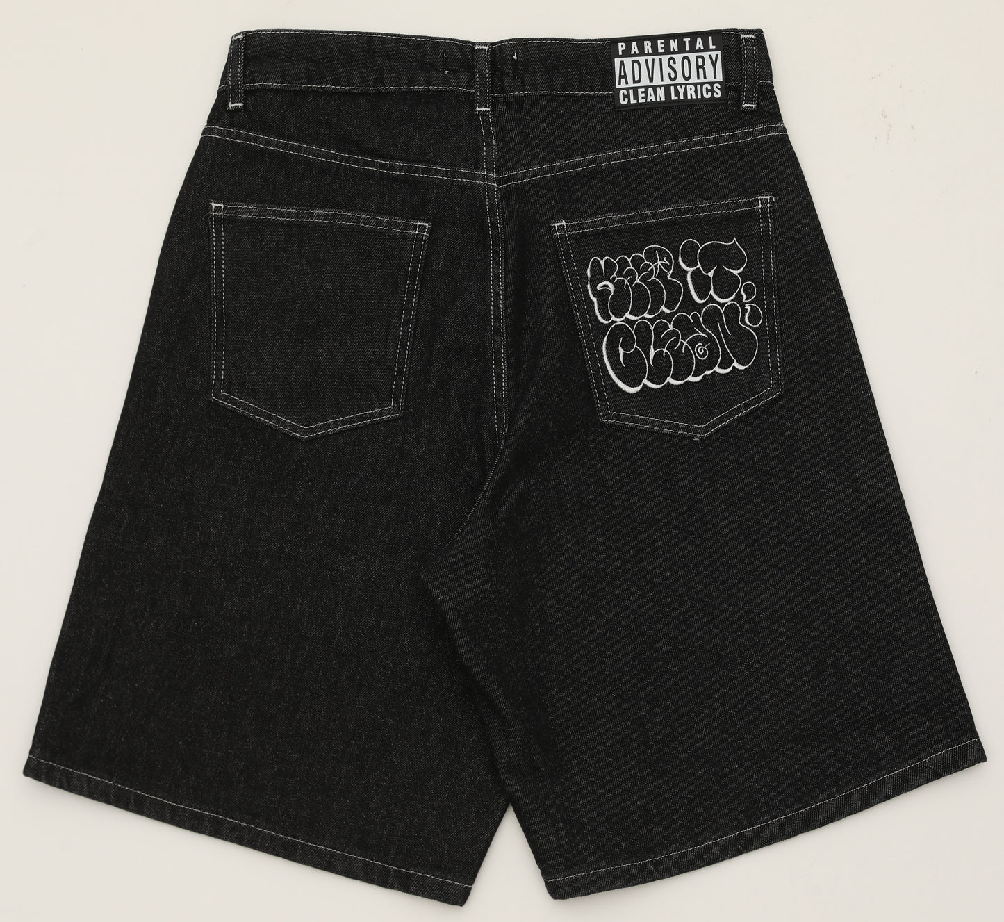 KEEP IT CLEAN - LOOSE SHORT THROW UP - BLACK