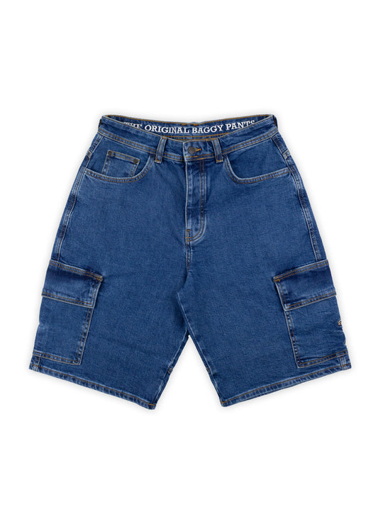 HOMEBOY - X-TRA UFO CARGO DENIM SHORT - WASHED BLUE