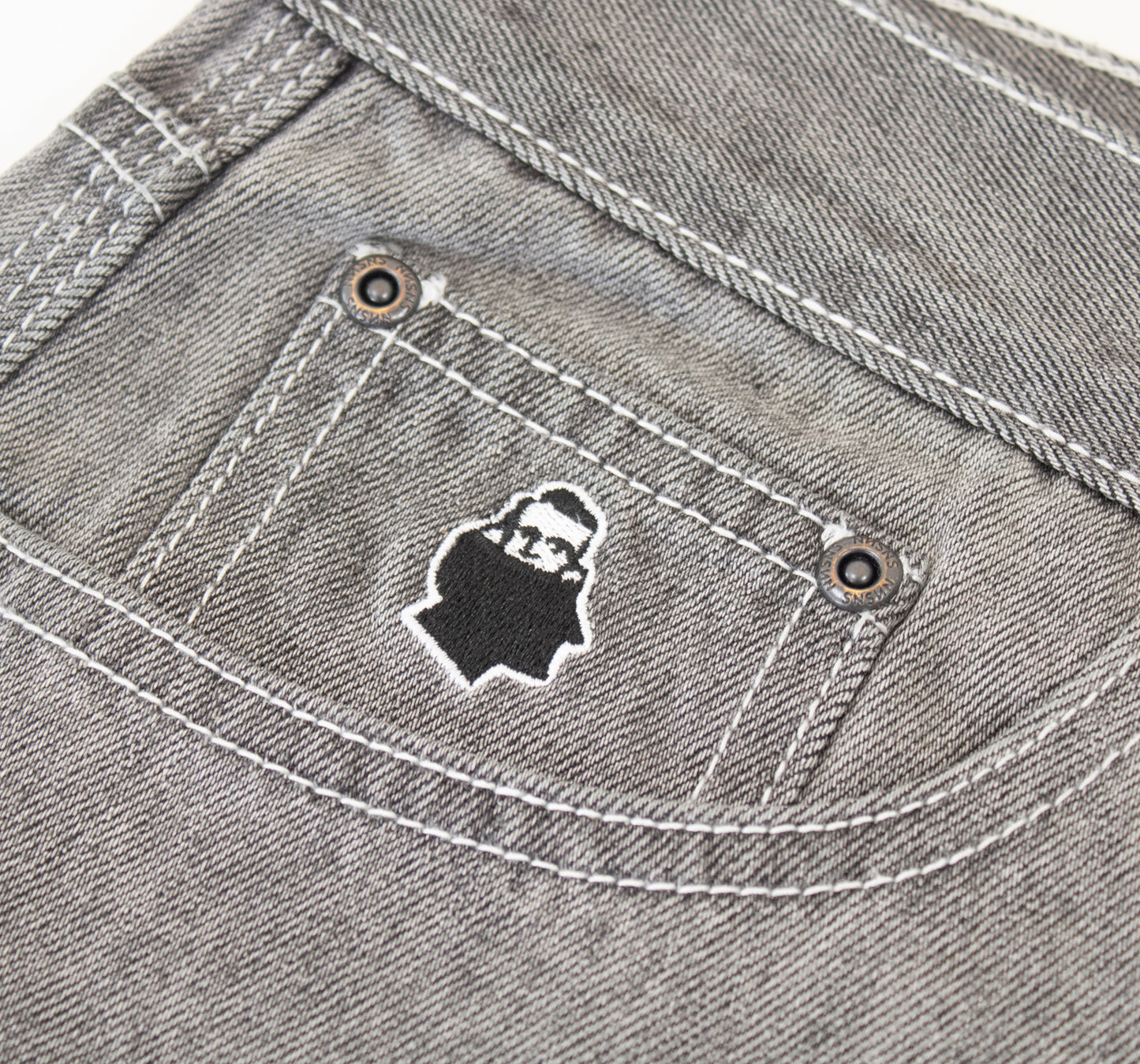 NNSNS - BIGFOOT SHORT - GREY WASHED DENIM