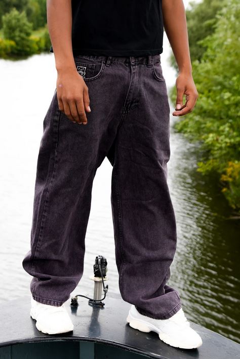 KEEP IT CLEAN - LOOSE PANT - PURPLE/BLACK