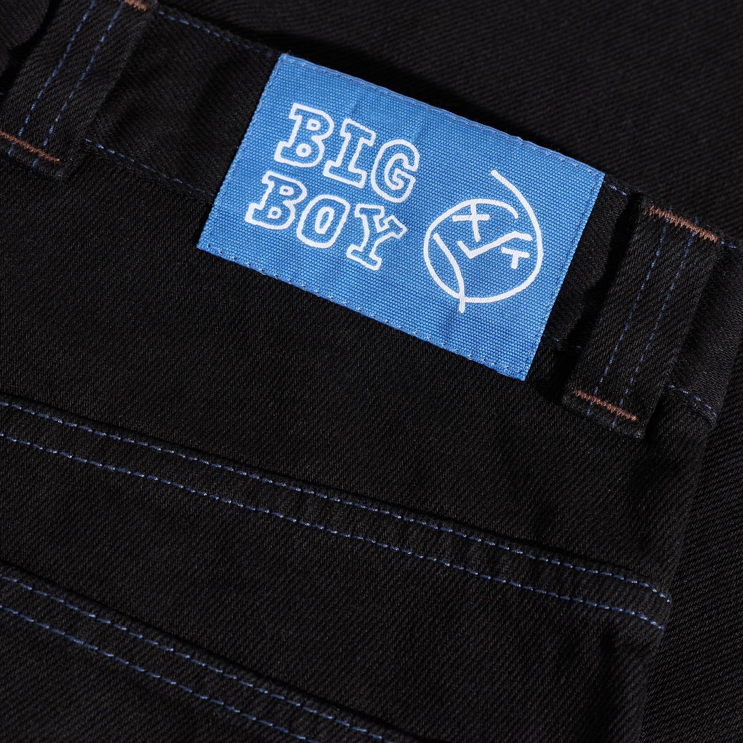 POLAR - BIG BOY JEANS - BLACK/BLUE STITCHING