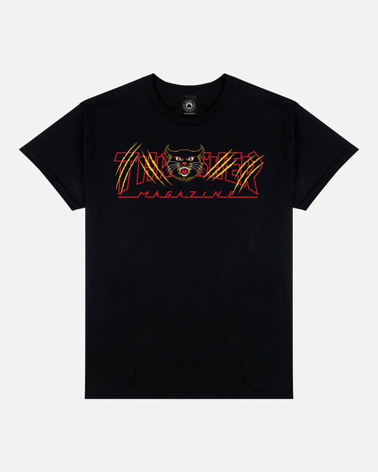 THRASHER - GATO TEE - BLACK