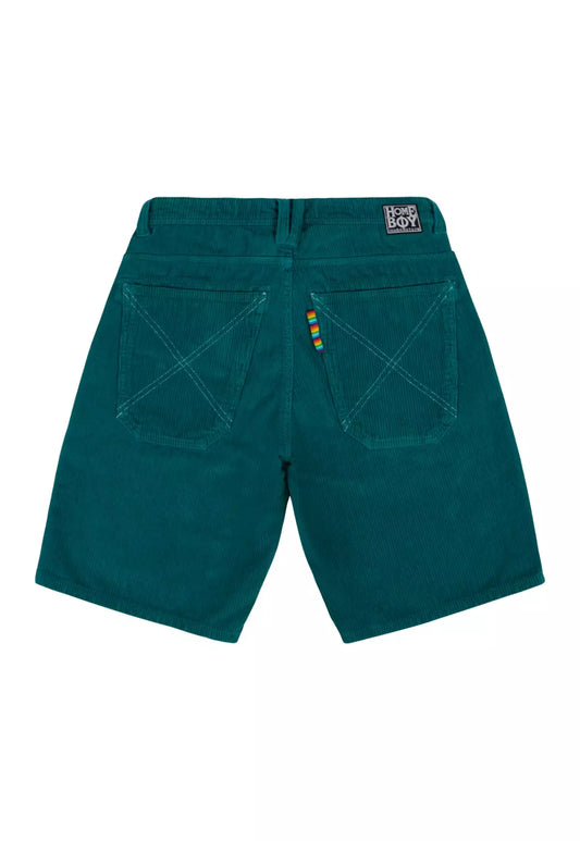HOMEBOY - X-TRA BAGGY CORD SHORT - PETROL