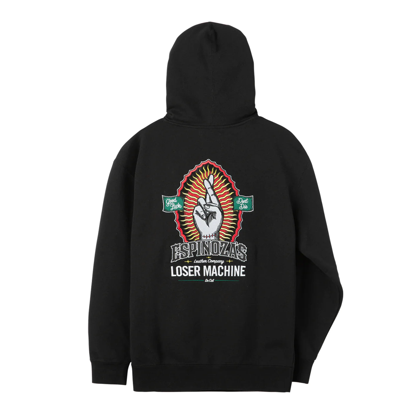 LOSER MACHINE - ESPINOZA'S CUSTOM FLEECE HOOD - BLACK