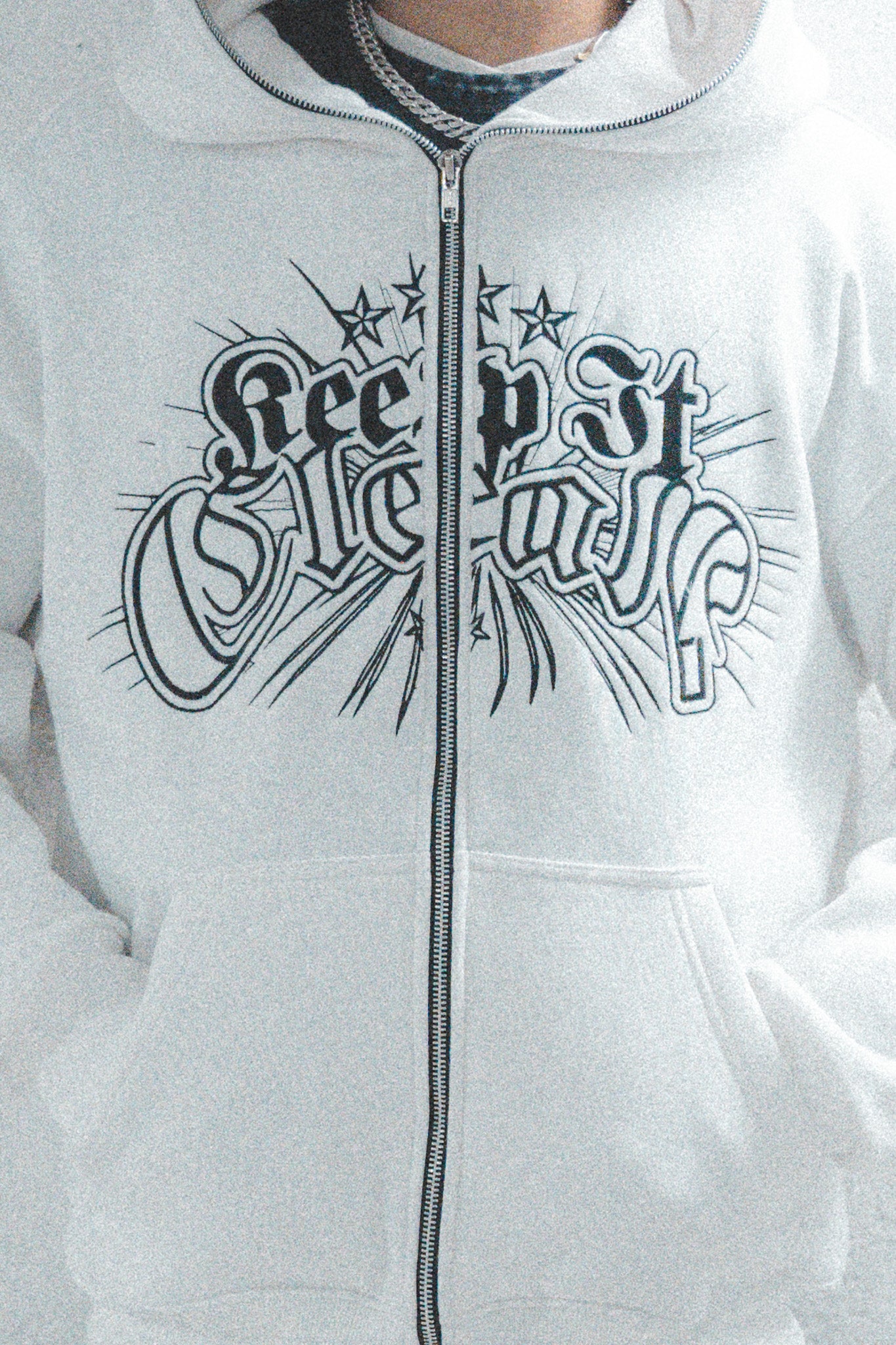 KEEP IT CLEAN - DIVINE HOOD - WHITE/BLACK