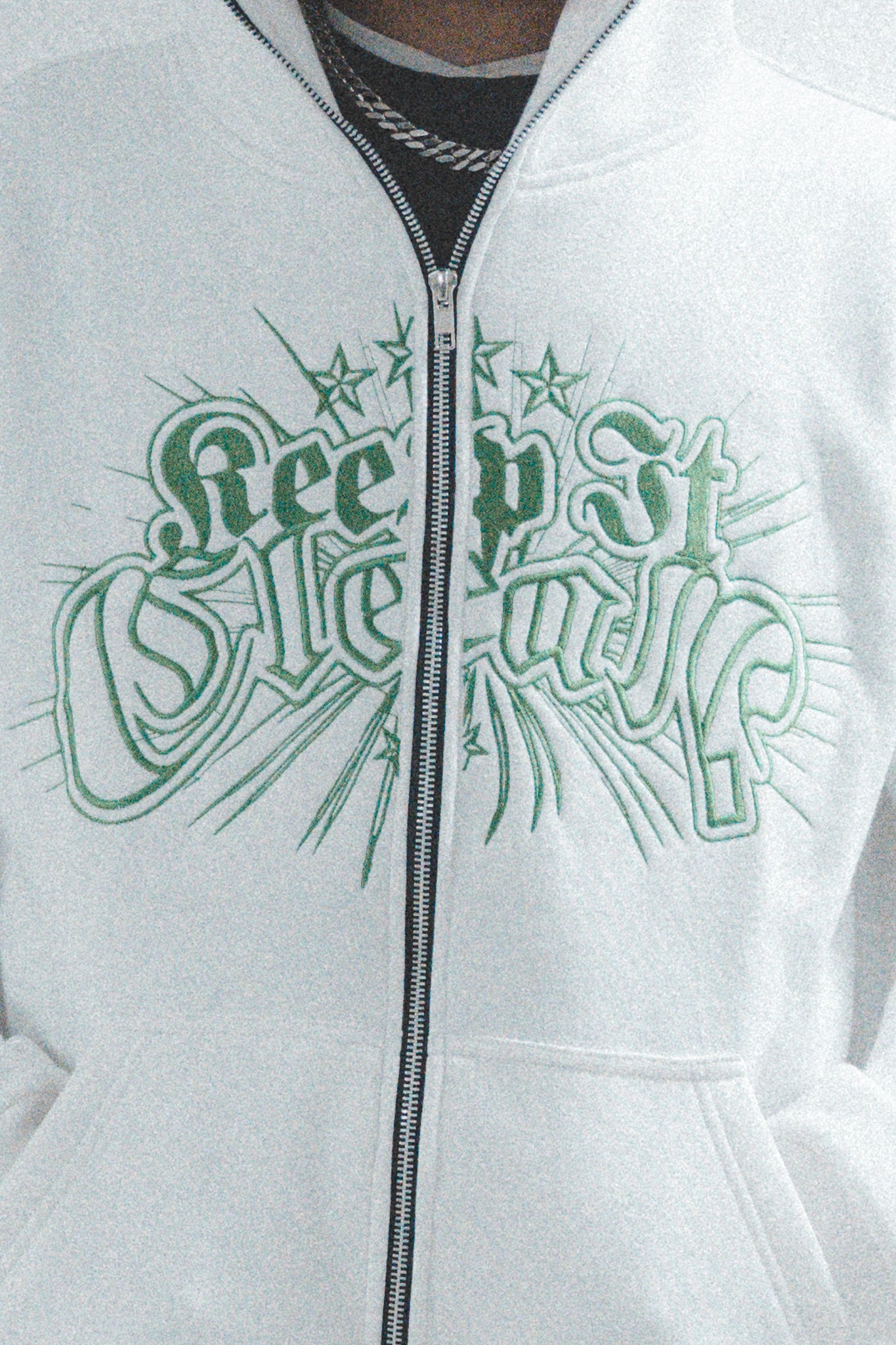 KEEP IT CLEAN - DIVINE HOOD - WHITE/GREEN