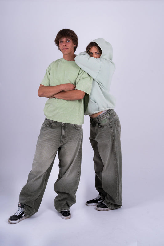 HOMEBOY - X-TRA MONSTER DYE DENIM - WASHED GREEN