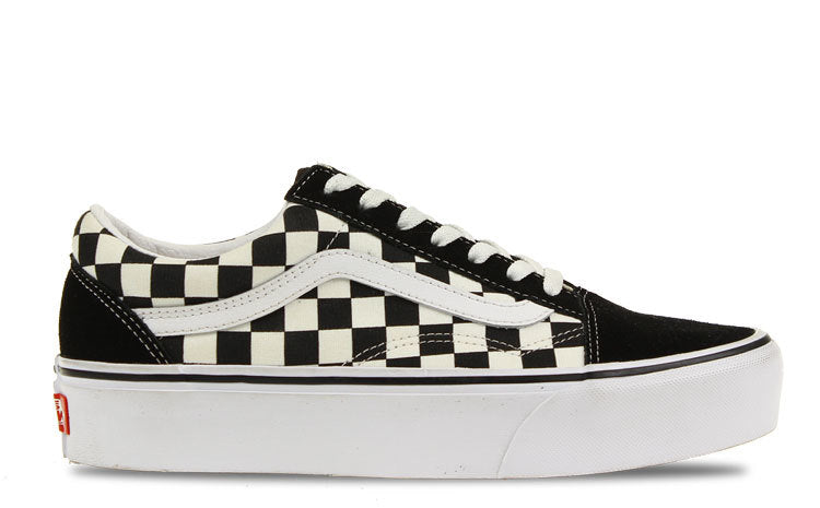 VANS - WM - OLD SKOOL PLATFORM - CHECKERBOARD - BLACK WHITE
