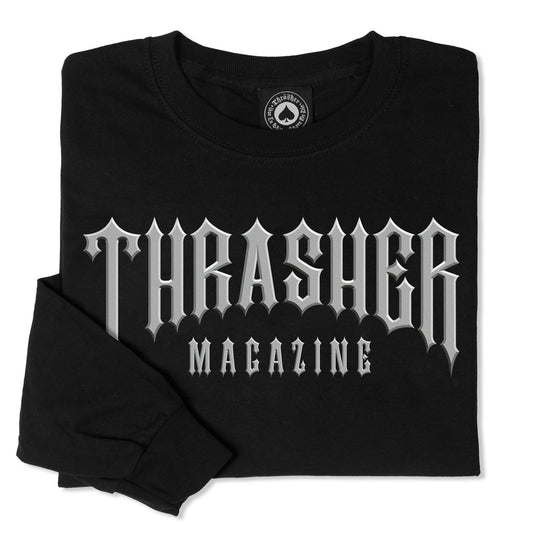 THRASHER - LOW LOW LOGO LONG SLEEVE - BLACK