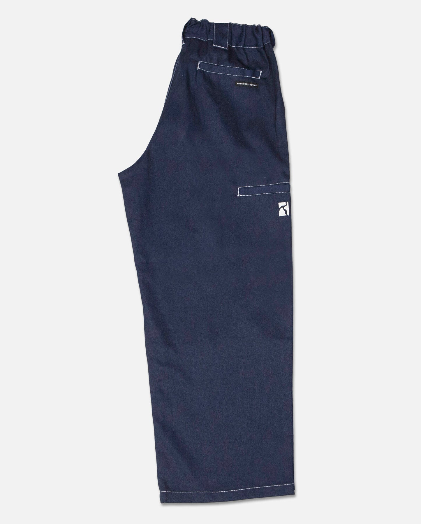 POETIC COLLECTIVE - PAINTER PANTS - NAVY/WHITE SEAMS