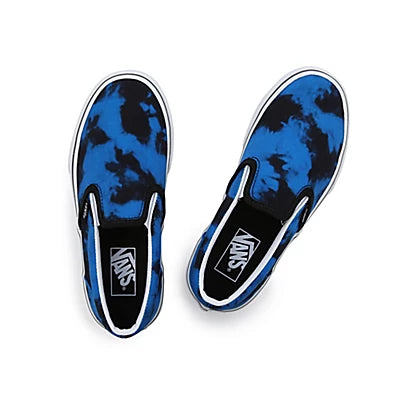VANS - JN CLASSIC SLIP-ON (OVERSIZED TIE DYE) - DAZZLING BLUE/BLACK