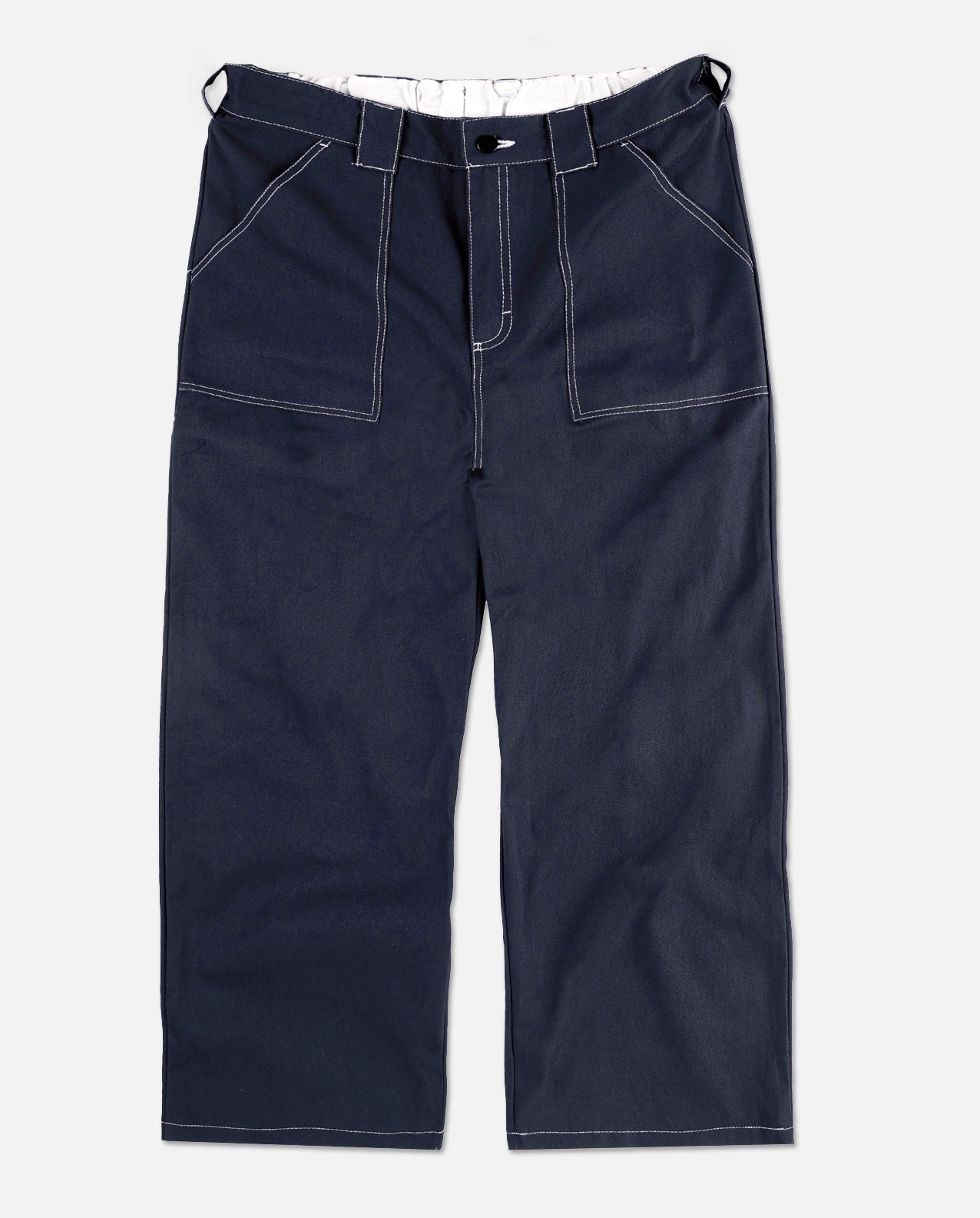 POETIC COLLECTIVE - PAINTER PANTS - NAVY/WHITE SEAMS