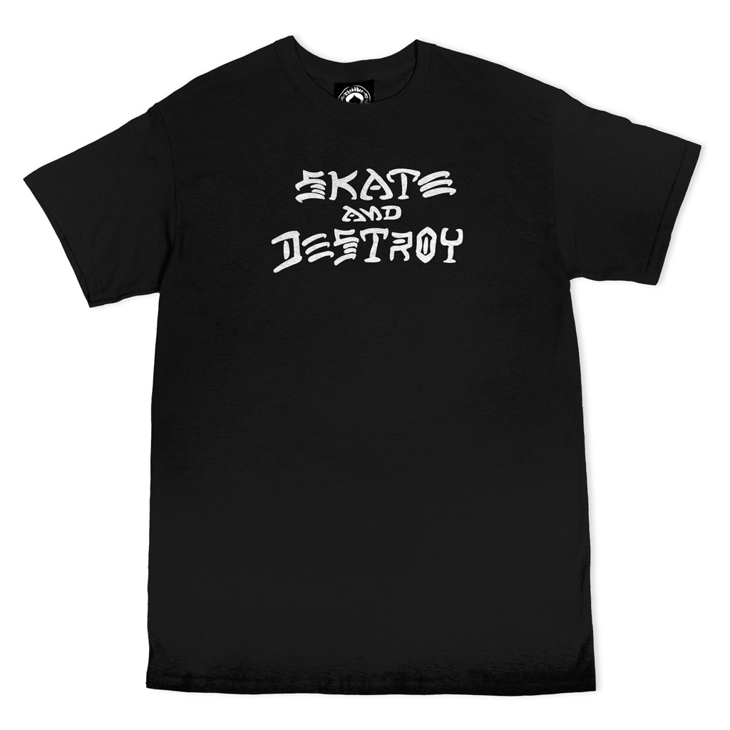 THRASHER - SKATE AND DESTROY TEE - BLACK