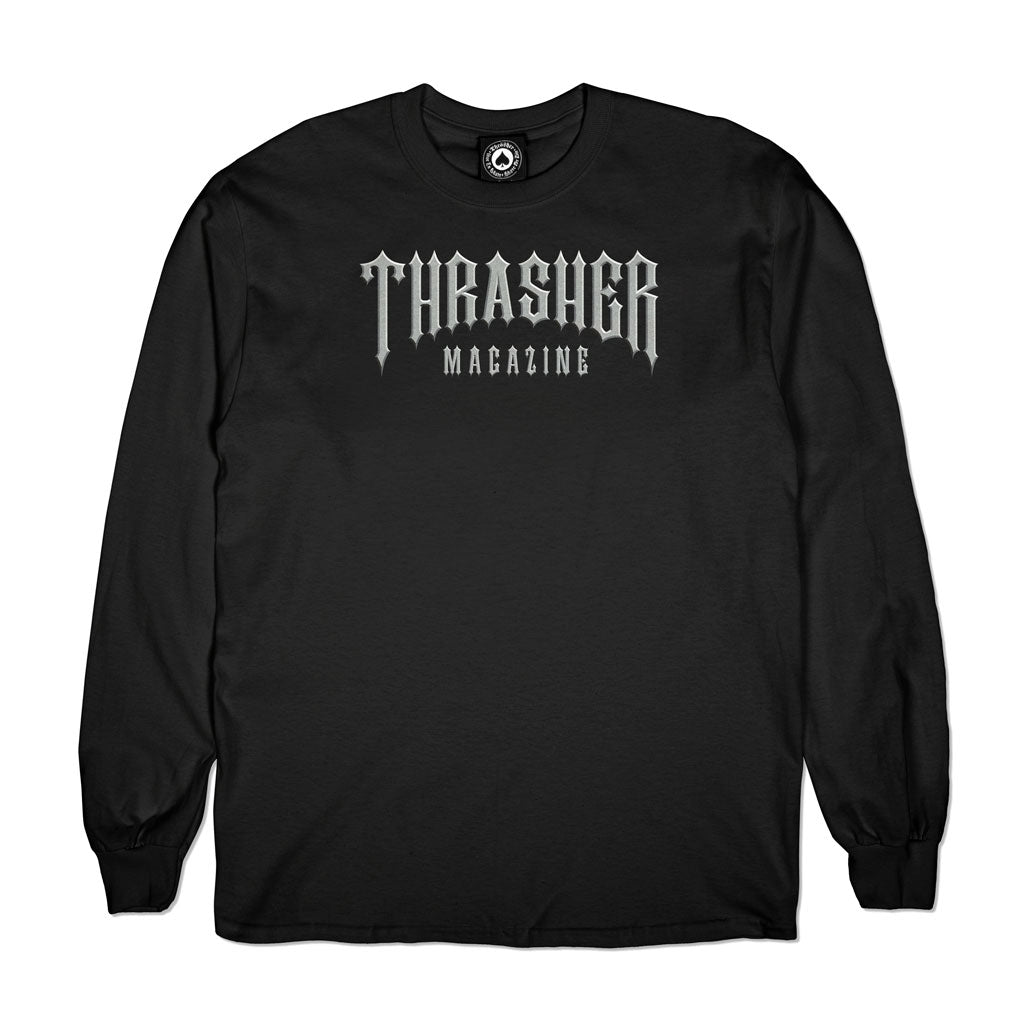 THRASHER - LOW LOW LOGO LONG SLEEVE - BLACK