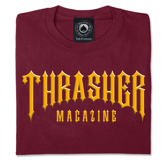THRASHER - LOW LOW LOGO TEE - MAROON