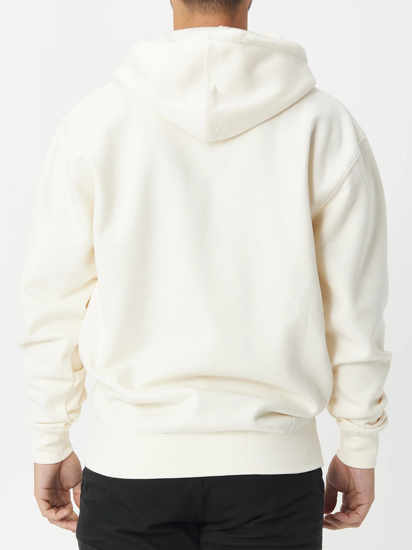 KROOKED - EYES LG PULLOVER HOODED SWEATSHIRT - BONE/RED