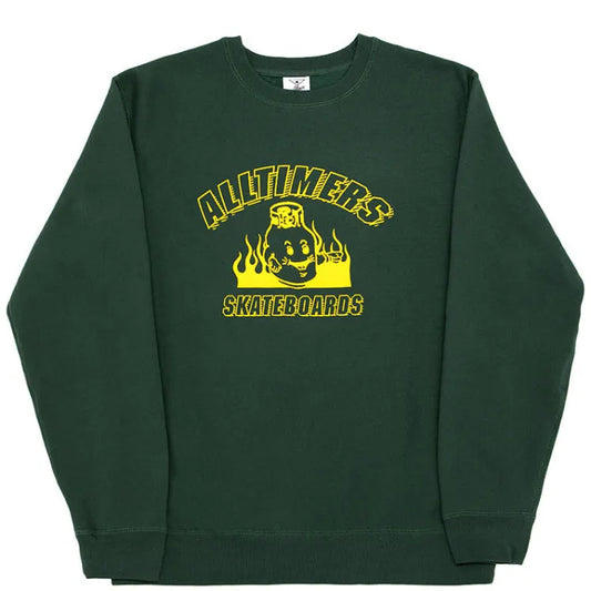 ALLTIMERS - PROPANE WAYNE HEAVYWEIGHT CREW - ALPINE GREEN