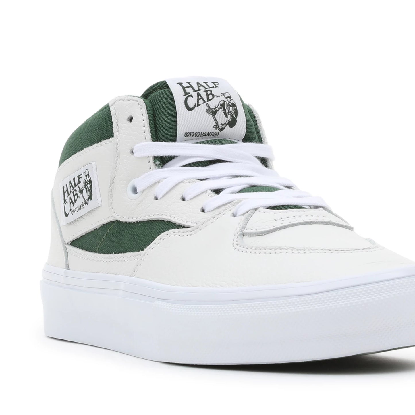 VANS - SKATE HALF CAB - WHITE/GREEN