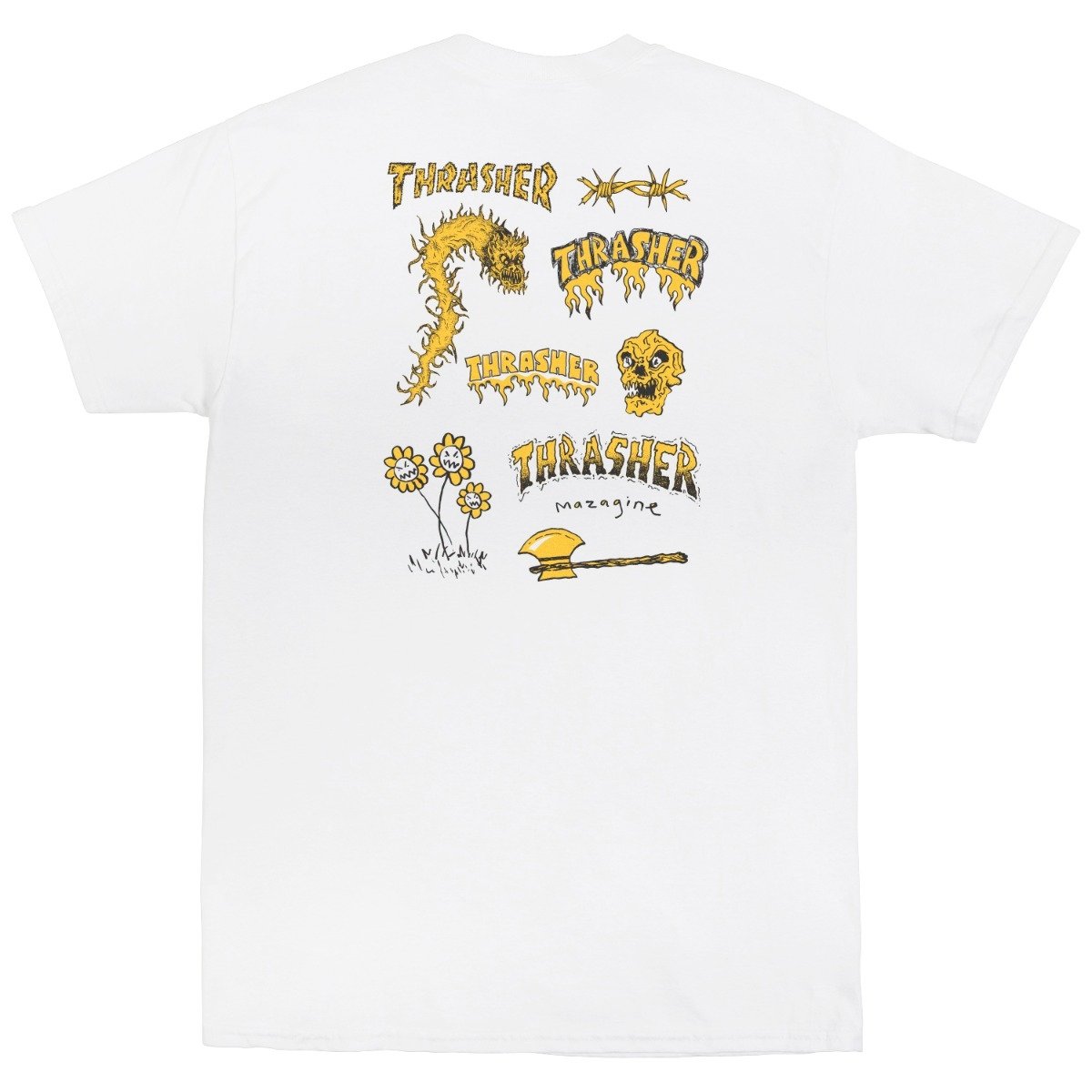 THRASHER - BARBARIAN TEE - WHITE