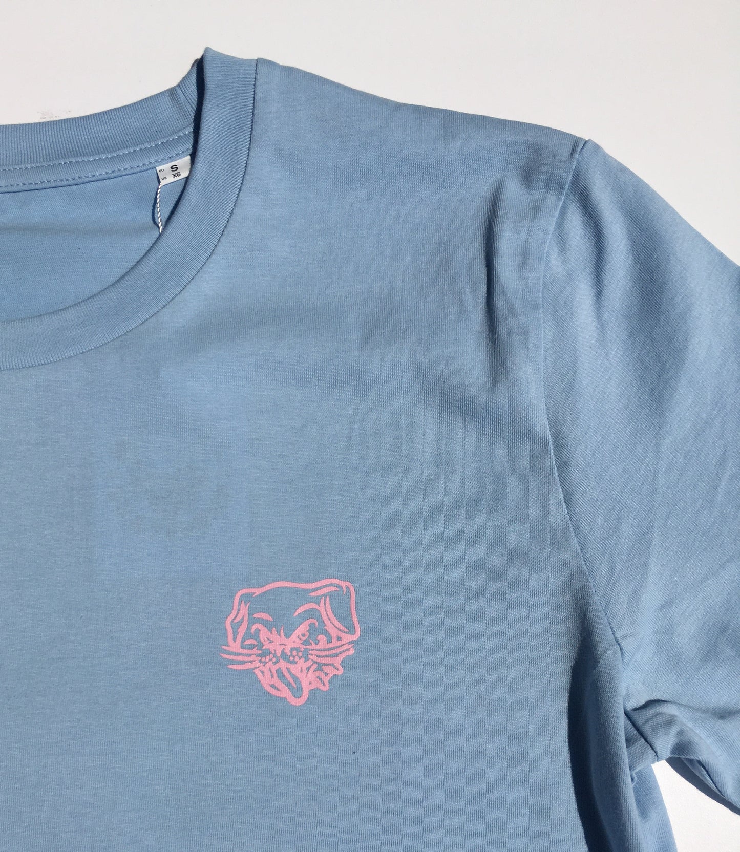 MARCEL - SHOP LOGO TEE BACKPRINT - SKY BLUE/LIGHT PINK