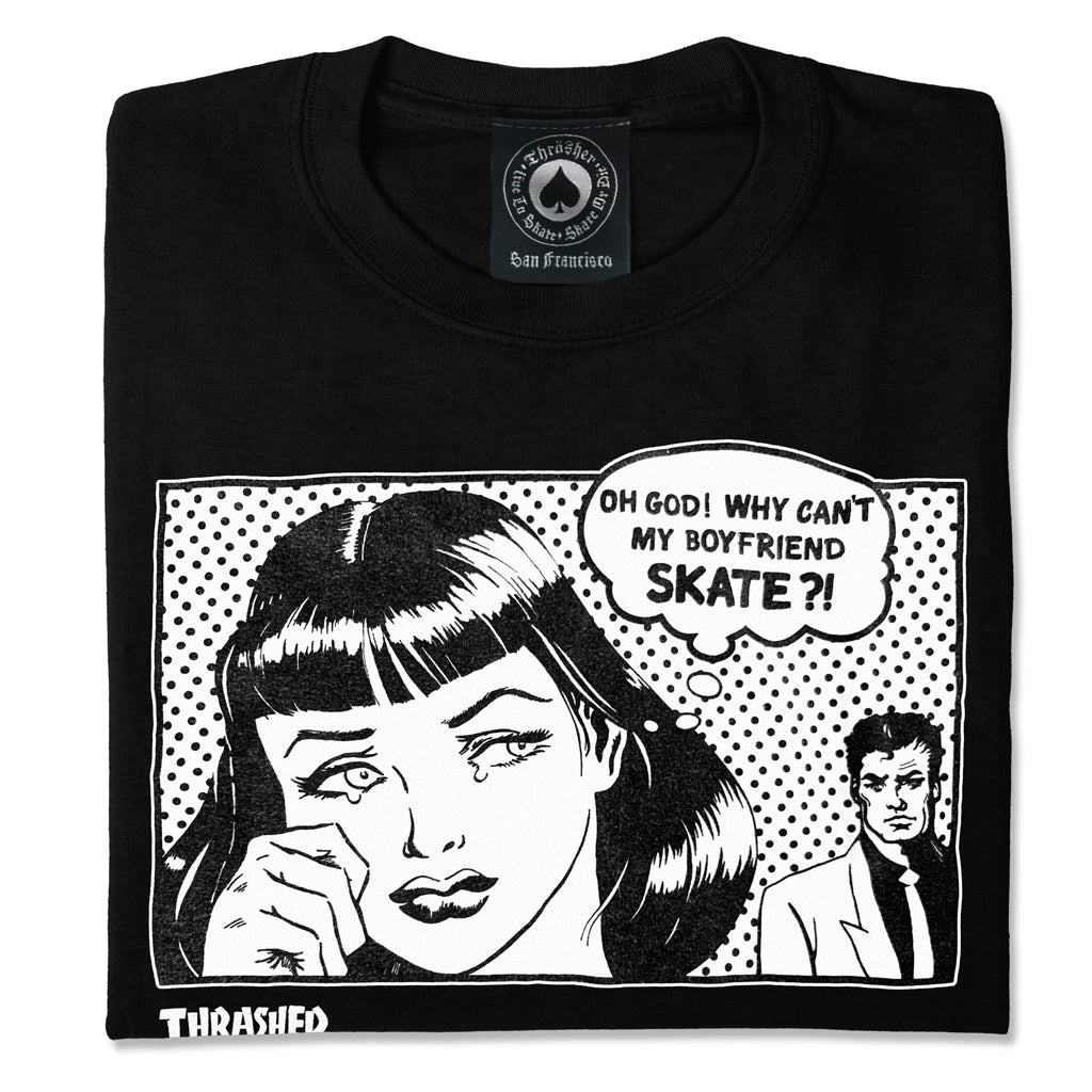 THRASHER - BOYFRIEND TEE - BLACK