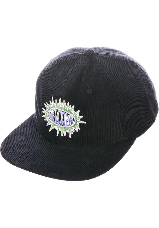 WELCOME - BURSST CORDUROY UNSTRUCTURED HAT - BLACK