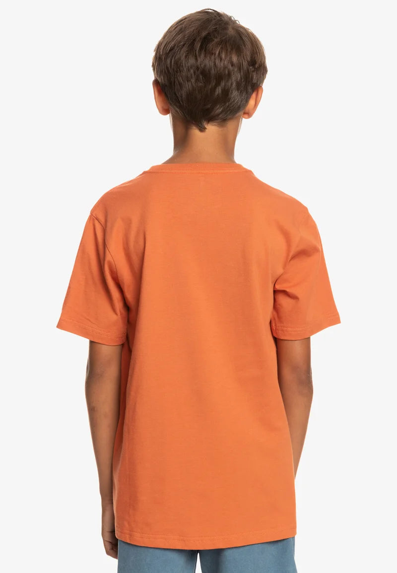 QUIKSILVER - QS ROCKIN SKULL SS YTH - MECCA ORANGE