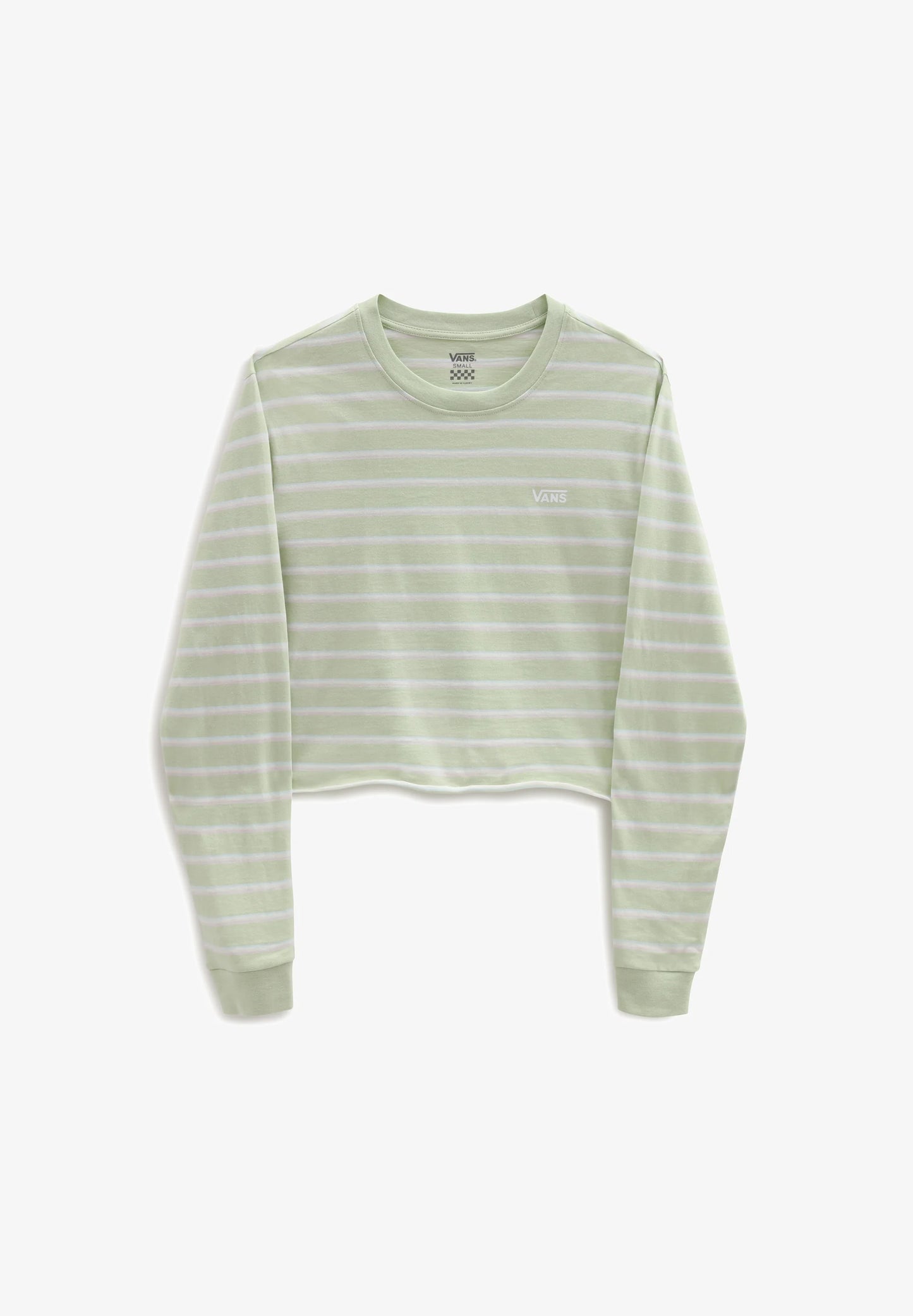 VANS - TIME OFF STRIPE LS CROP - CELADON GREEN