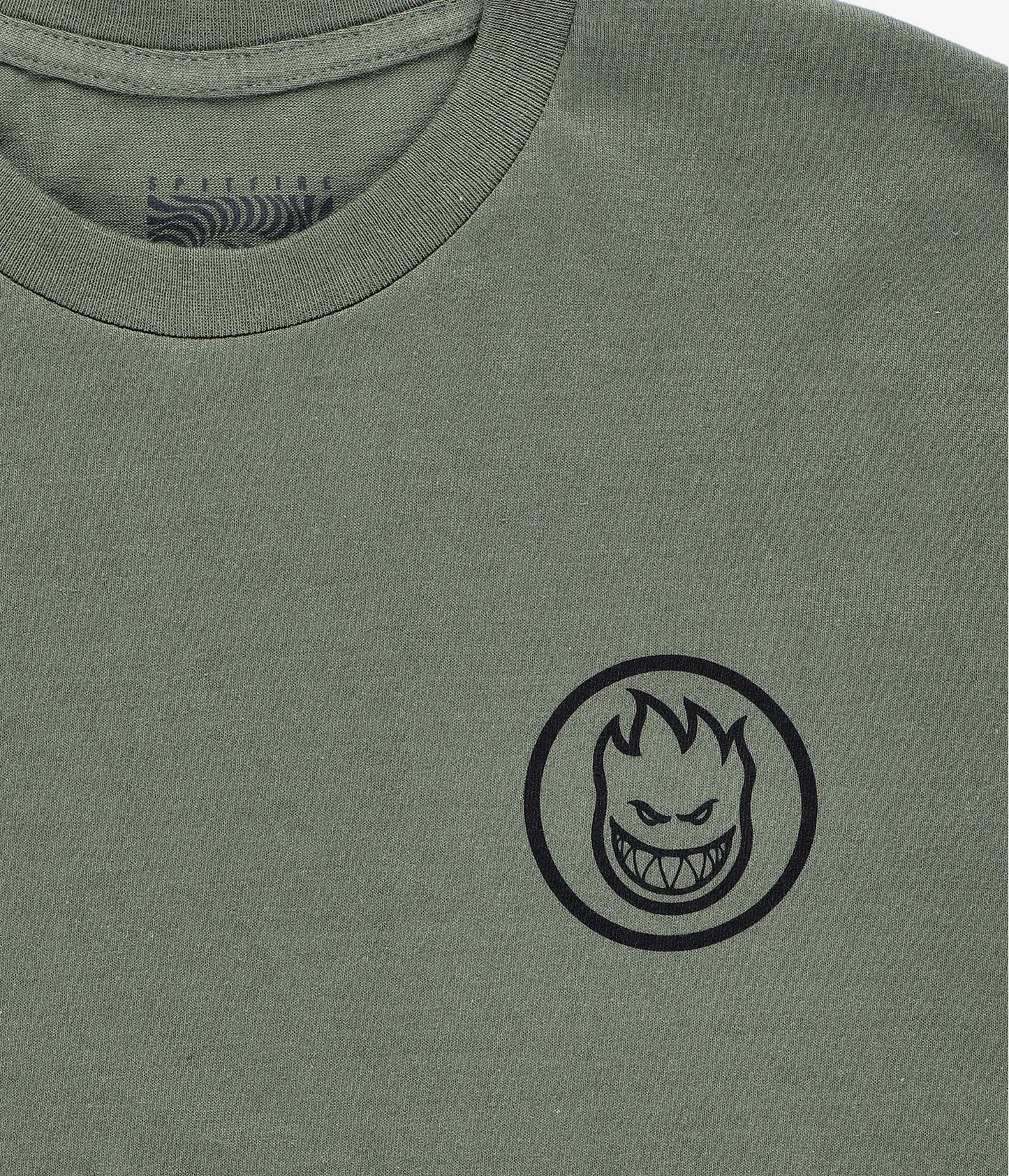 SPITFIRE - CLASSIC SWIRL S/S TEE - MILITARY GREEN/BLACK