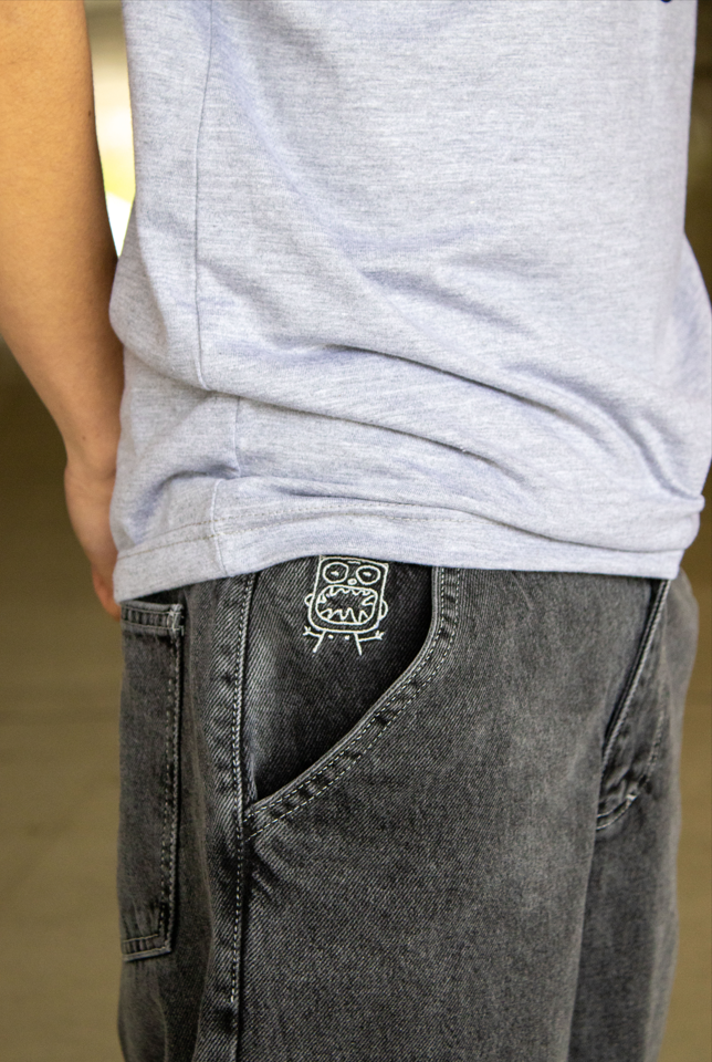 KEEP IT CLEAN - LOOSE PANTS - LIGHT GREY