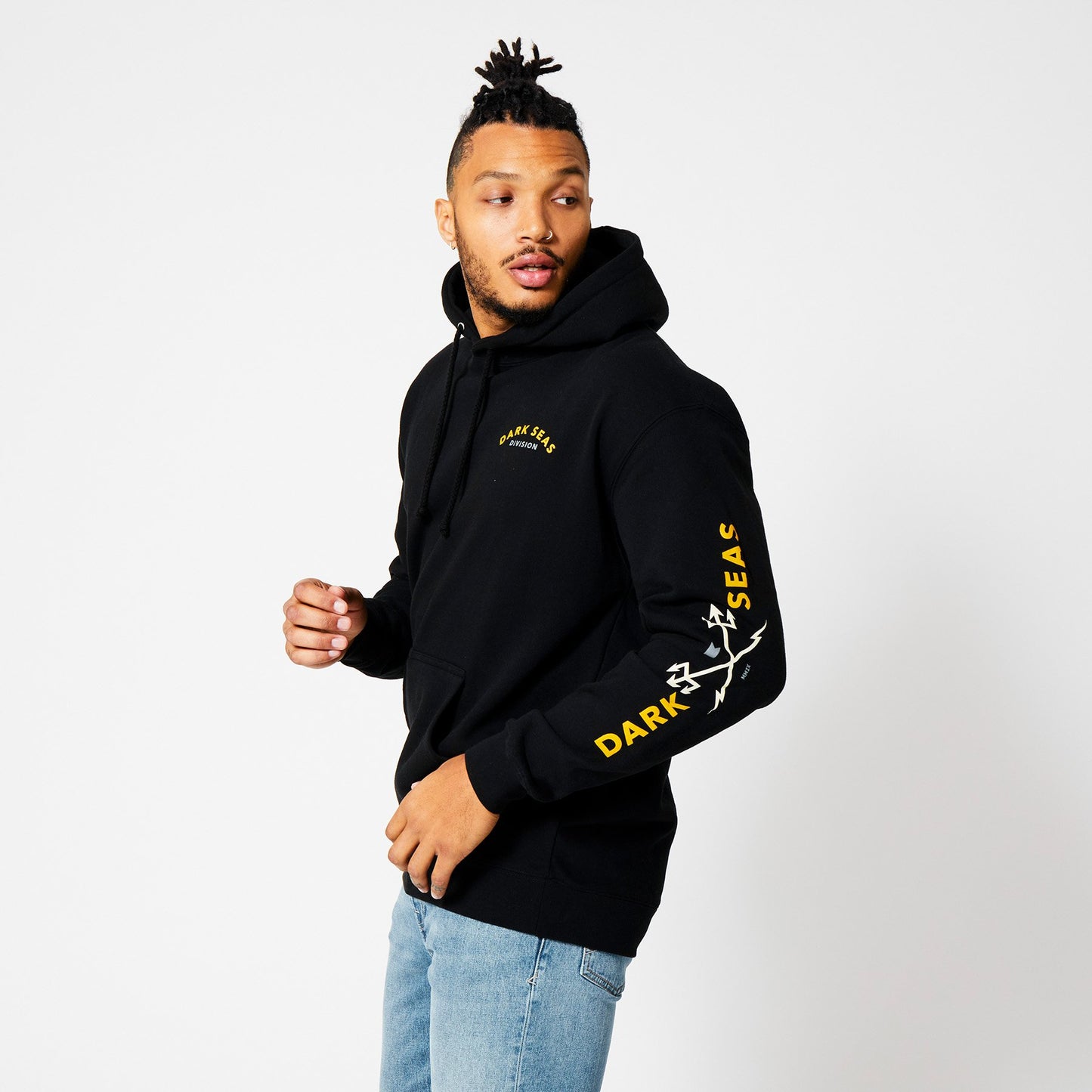 DARK SEAS - HEADMASTER FLEECE HOOD - BLACK