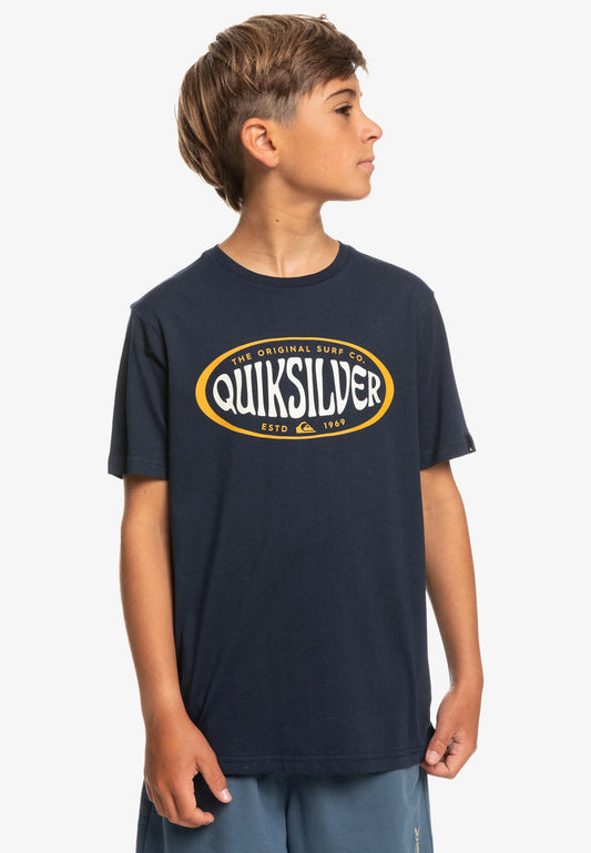 QUIKSILVER - IN CIRCLES SS YTH - NAVY BLAZER