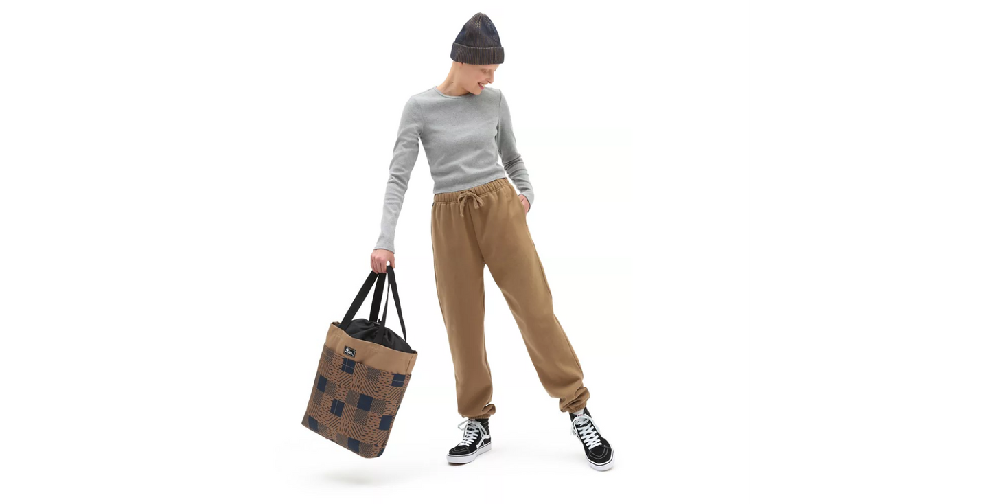 VANS - LIZZE FLEECE PANTS - BROWN