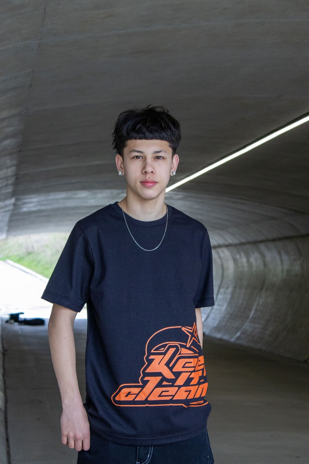 KEEP IT CLEAN - SOLAR TEE - BLACK/ORANGE