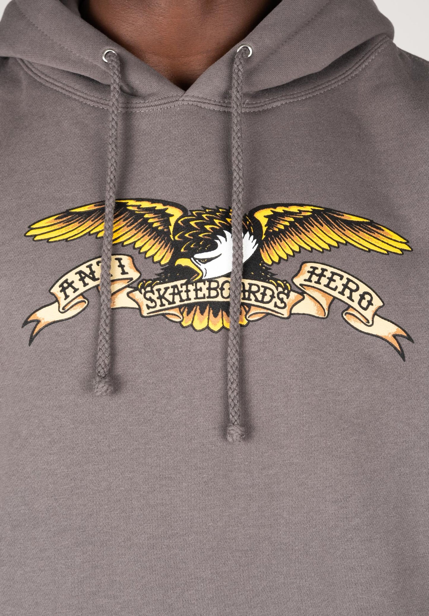 ANTI HERO - EAGLE PULLOVER HOODED SWEATSHIRT - CHARCOAL/MULTI