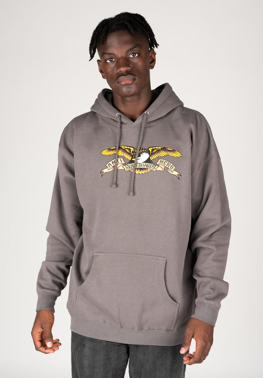 ANTI HERO - EAGLE PULLOVER HOODED SWEATSHIRT - CHARCOAL/MULTI