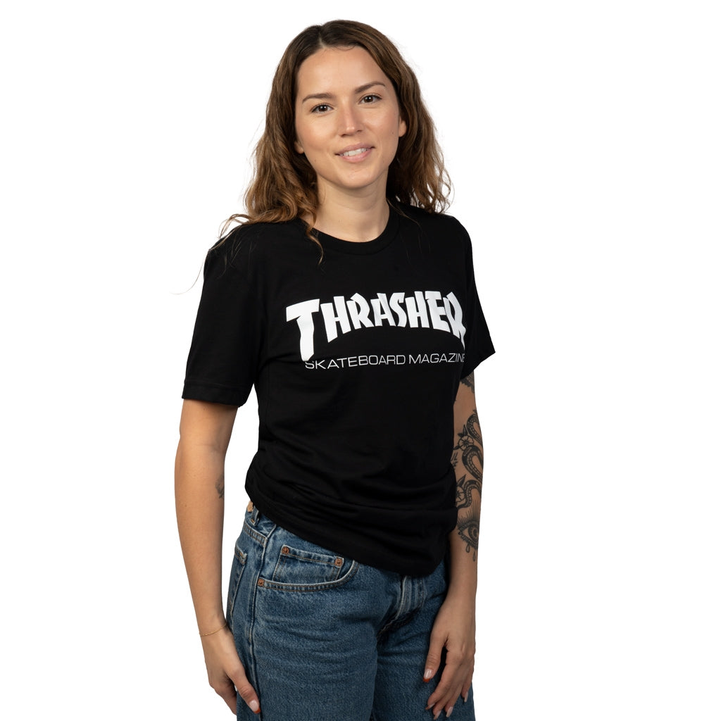 THRASHER - GIRLS SKATE MAG TEE - BLACK